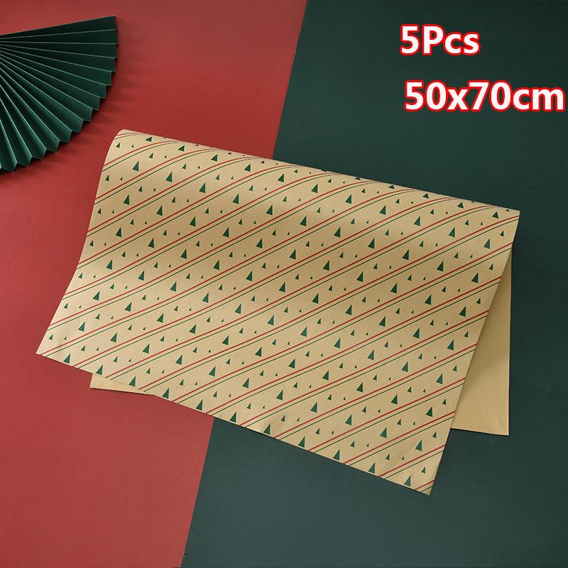 

5 шт. рождественская оберточная бумага свадебное зеленое украшение подарочная упаковка художественные изделия крафт-упаковочная бумага E