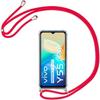 Protective Case - Vivo - Y55 5G - Anti-scratch - Flexible - Red Lanyard