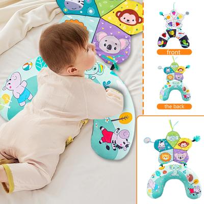 Baby Tummy  Pillow, Time Training Pillow, Baby Head Raising Training Pillow, Animal Pattern, Early Education Toy.