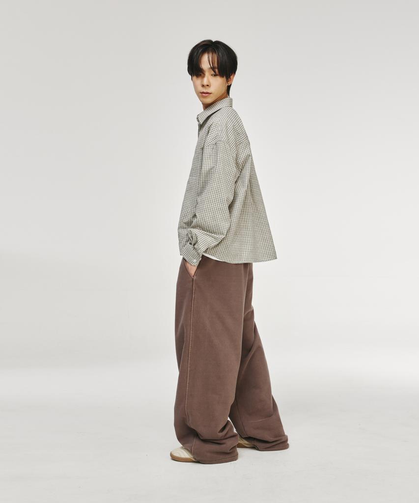 SIGNATURE Crop Check Shirt [White]