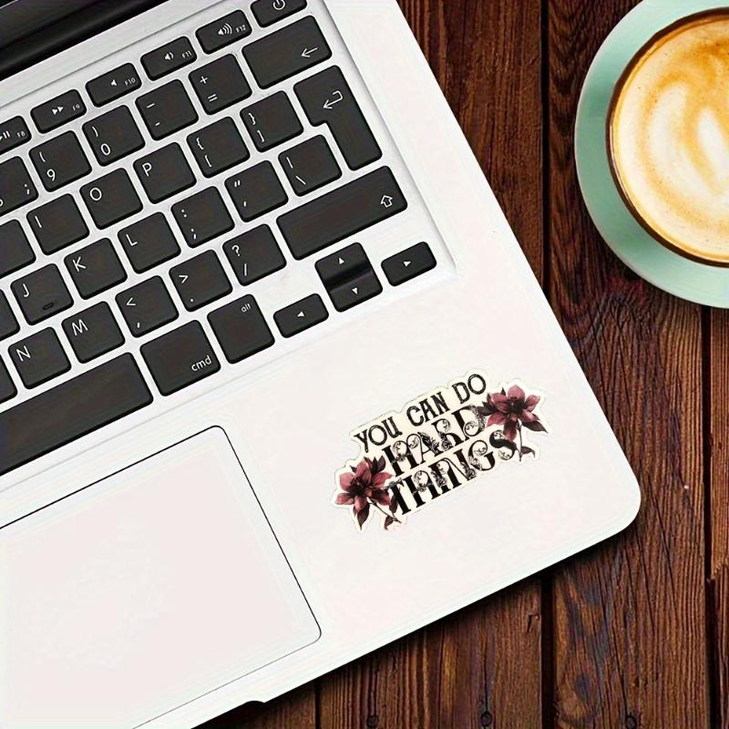 Inspirational Quote Sticker You Can Do Hard Things Decal Gift Ideas Teacher Stickers Notebook Journal Student Floral Laptop Decor Tumblr