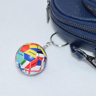 Anahtarlık Kolye Canlı Renk Zarif Desen Kompakt Boyut Dünya Kupası Teması Asılması Kolay Dekoratif PVC Futbol Anahtarlık Anahtarlık Çanta Charm'ı