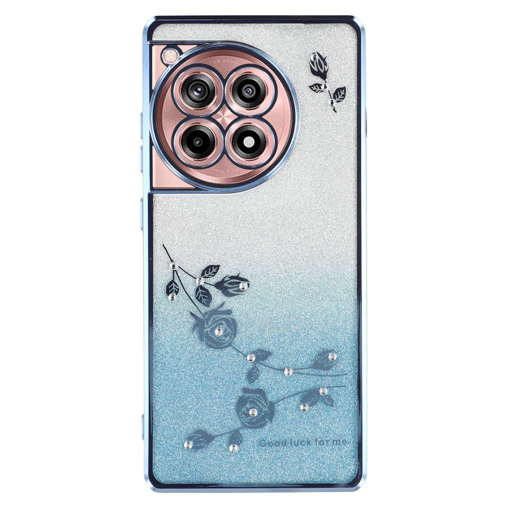 KADEM For OnePlus Ace 3 5G/12R 5G Flower Design Glitter Phone Case Shockproof TPU Cover