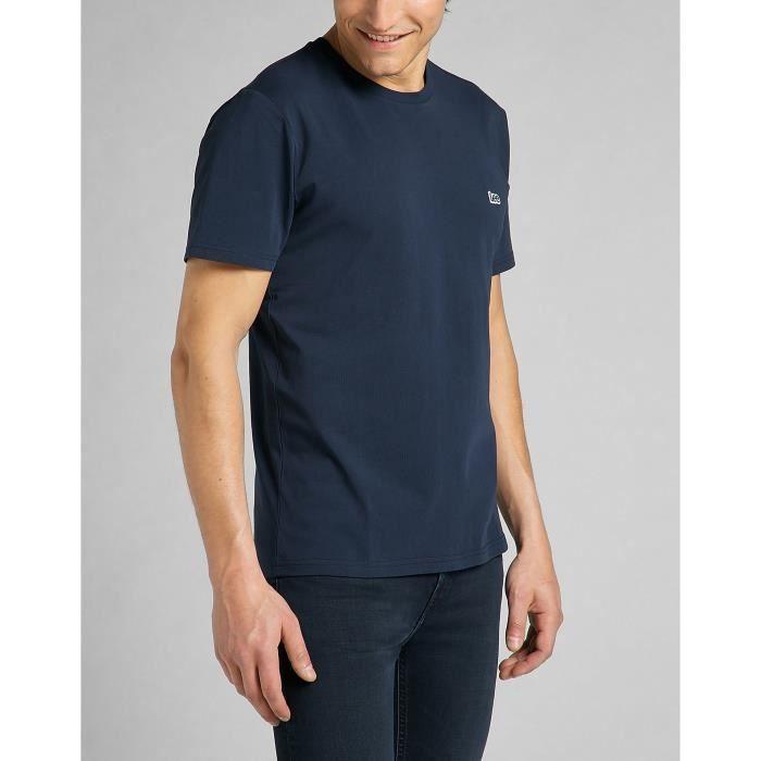 T-shirt - Lee - Patch Logo - Bleu - Coton biologique - Manches courtes