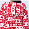 Puszysty Szlafrok Flanelowy Świąteczny Renifer Plus Size - Przytulny i Gruby