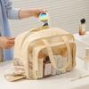 Large Capacity Waterproof Cosmetic Bag Pu Transparent Travel Storage Bag  Outdoor