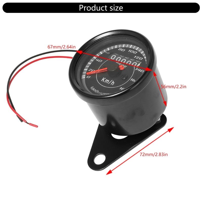 Customizable Motorcycle Speedometer Odometer High Accuracy Sensor Shockproof Design Weather Resistant Metal Material