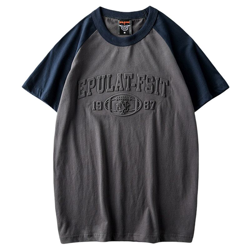 Foreign Trade Tail Order Cut Label Retro Short Sleeve Export T-shirt