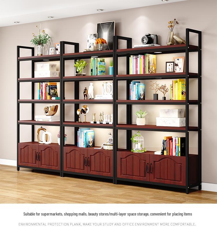 Wooden Floor-Standing Gondola Display Rack for Cosmetics