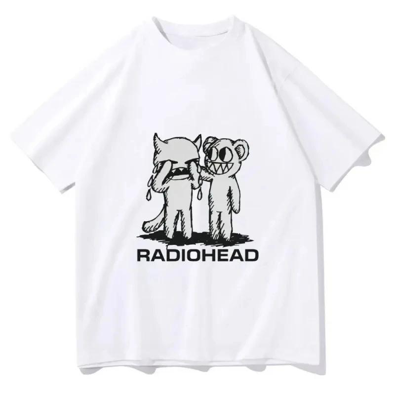 Radiohead T-Shirts Indie Rock Band Anime T-Shirt Letnia Women's Clothing