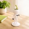 Minimalist Resin Flower Pot Creative Fitness Figure Pot, Succulents with Treadmill Yoga And Modern Plant Dumbbell Design, Funny Sports Themed Planter