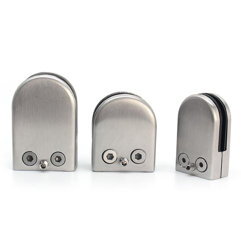 4pcs Stainless Steel Glass Clamp Adjustable Glass Bracket Fish Mouth Railing Glass Clip Durable Glass Fixed Sandwich Board