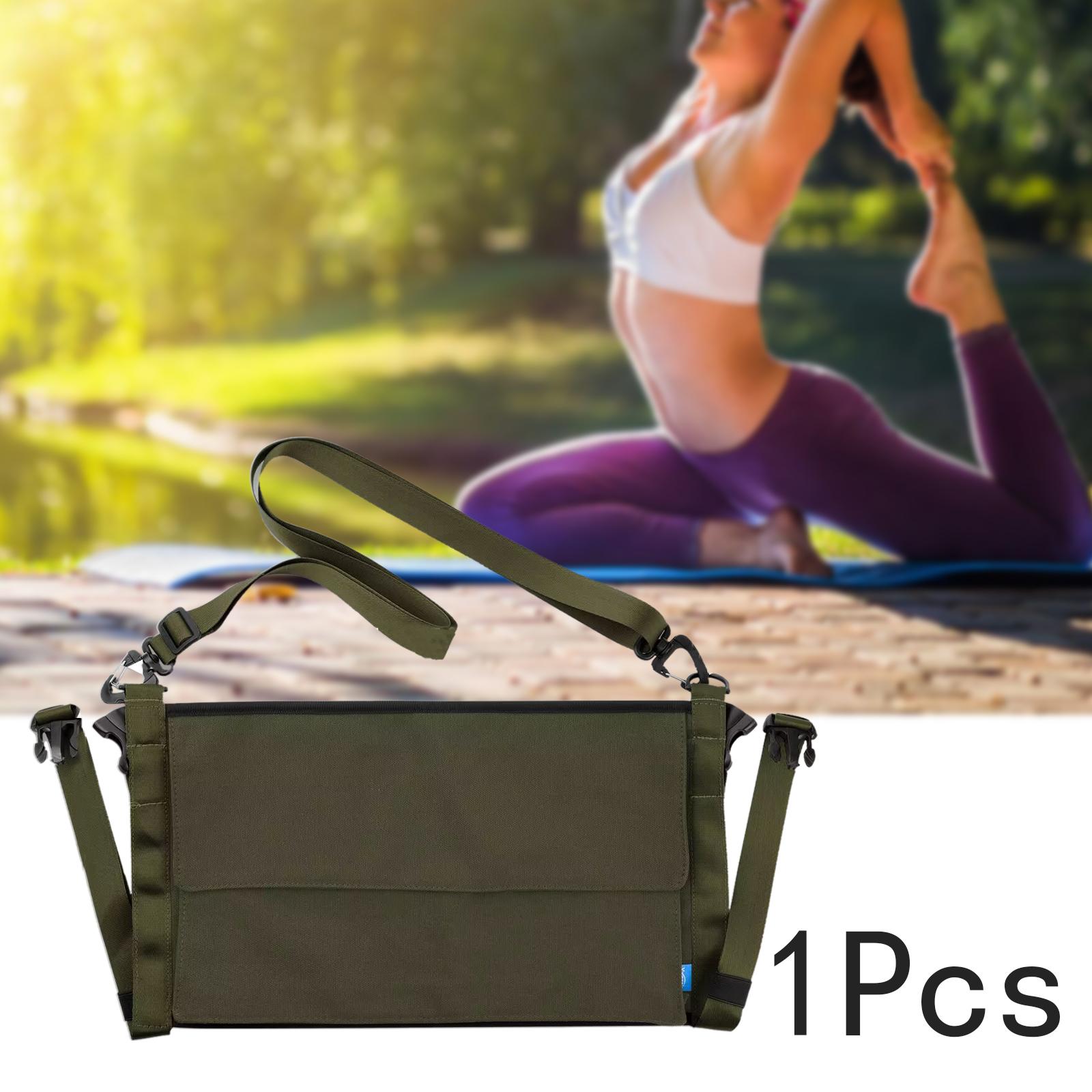 

Yoga Mat Storage Bag Professional Practical Adjustable Strap Washable Handbag зелёный