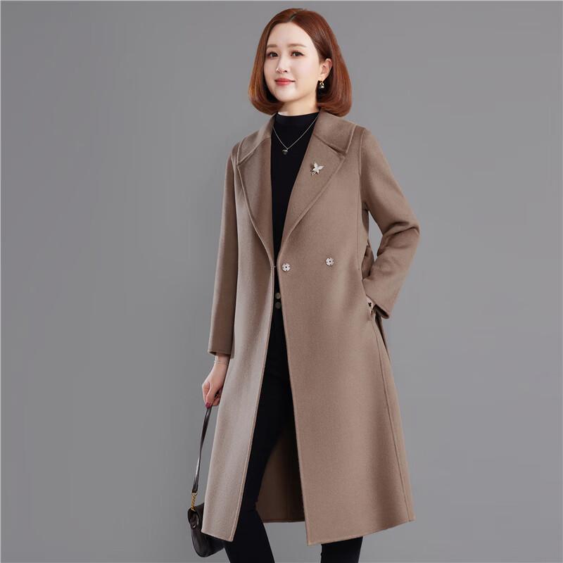 Women's 100% Wool Double-faced Mid-Length Coat