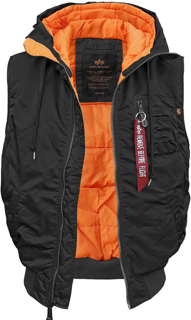 Зимняя куртка Alpha Industries Hooded MA-1 Vest (178132) черный