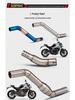 Stainless Steel Mid-Pipe Exhaust with Silencer & Backpressure Chamber for CFMOTO NK400 NK650