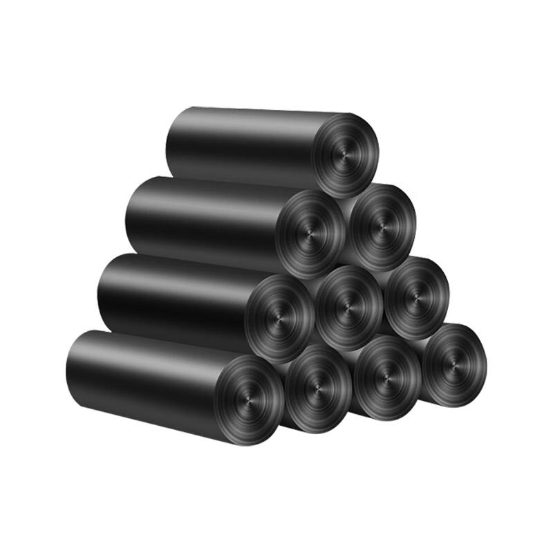 Dezhugongpin 90x110cm Thickened Black Flat-Mouth Garbage Bags