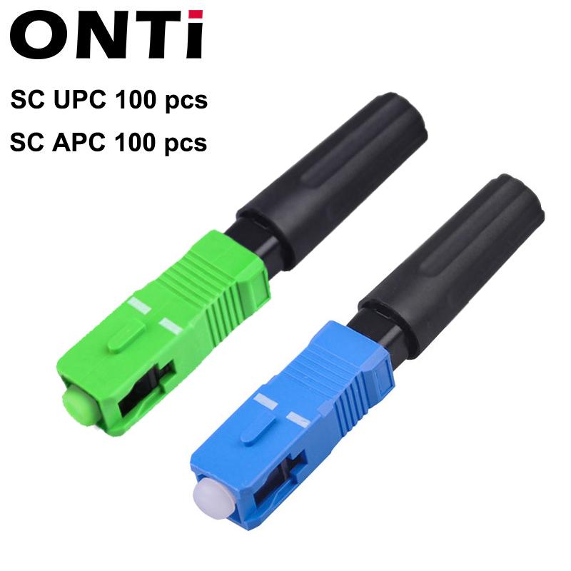ONTi SC Optic Fiber Fast Connector UPC/APC Embedded Fiber Optic Connector Quick Connector Cold FTTH SC Single Mode Adapter