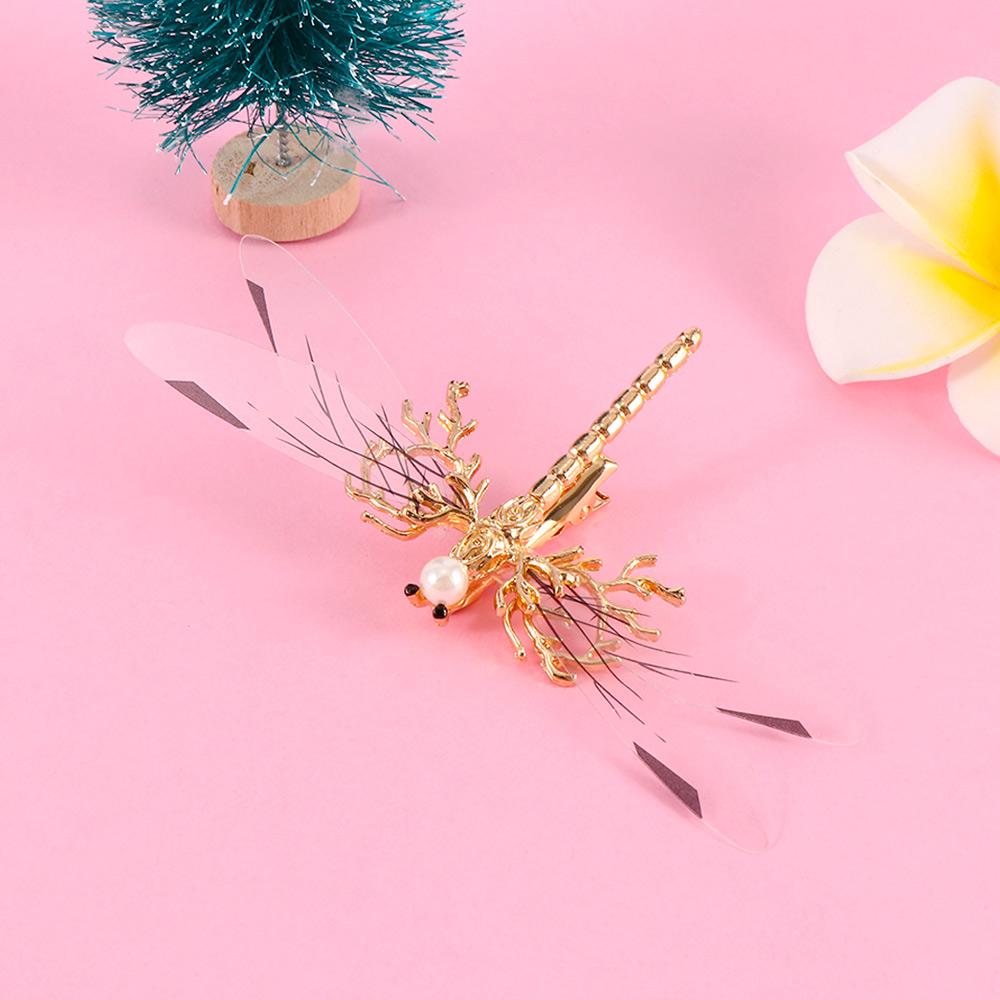 Accessories Bridal Hair Clip Baroque Women Bride Headdress Wedding Dragonfly Hairpins Gold