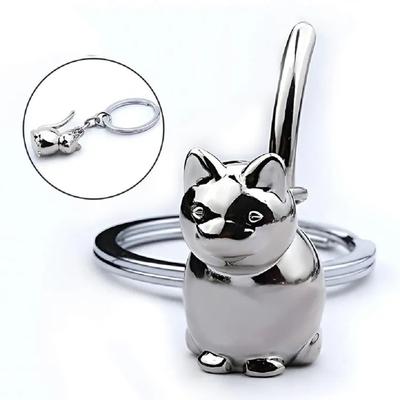 Metall Schlüsselanhänger Gedenk-Katzen-Schlüsselanhänger