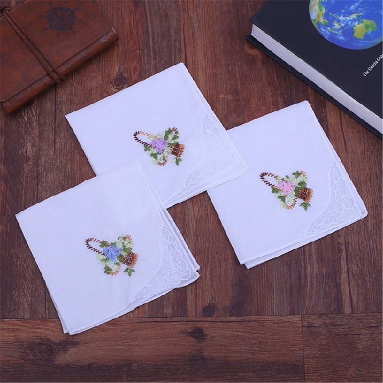 12packs Durability Washable Handkerchiefs Craftsmanship Collectible Hankies for Gifting and Personality Use