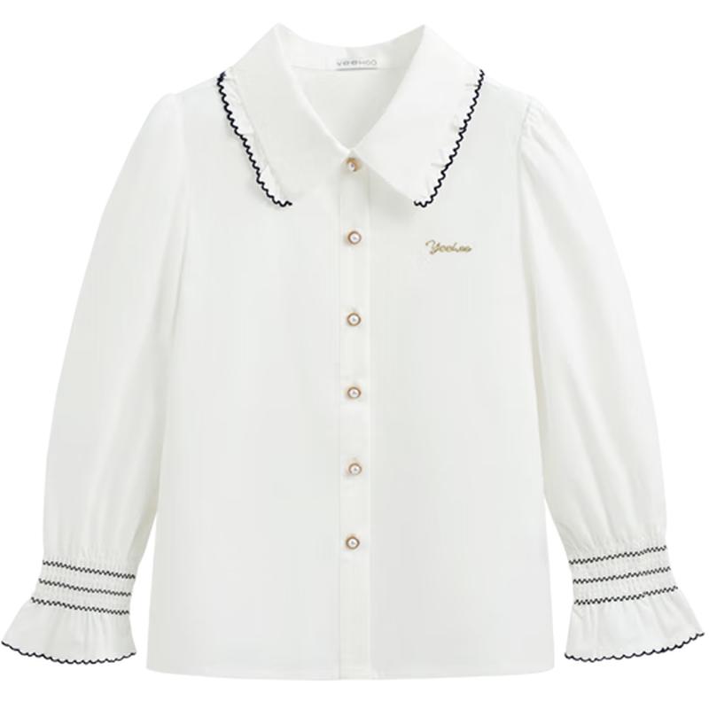 

YEEHOO Girl s Pure Cotton Long-Sleeve Shirt 140