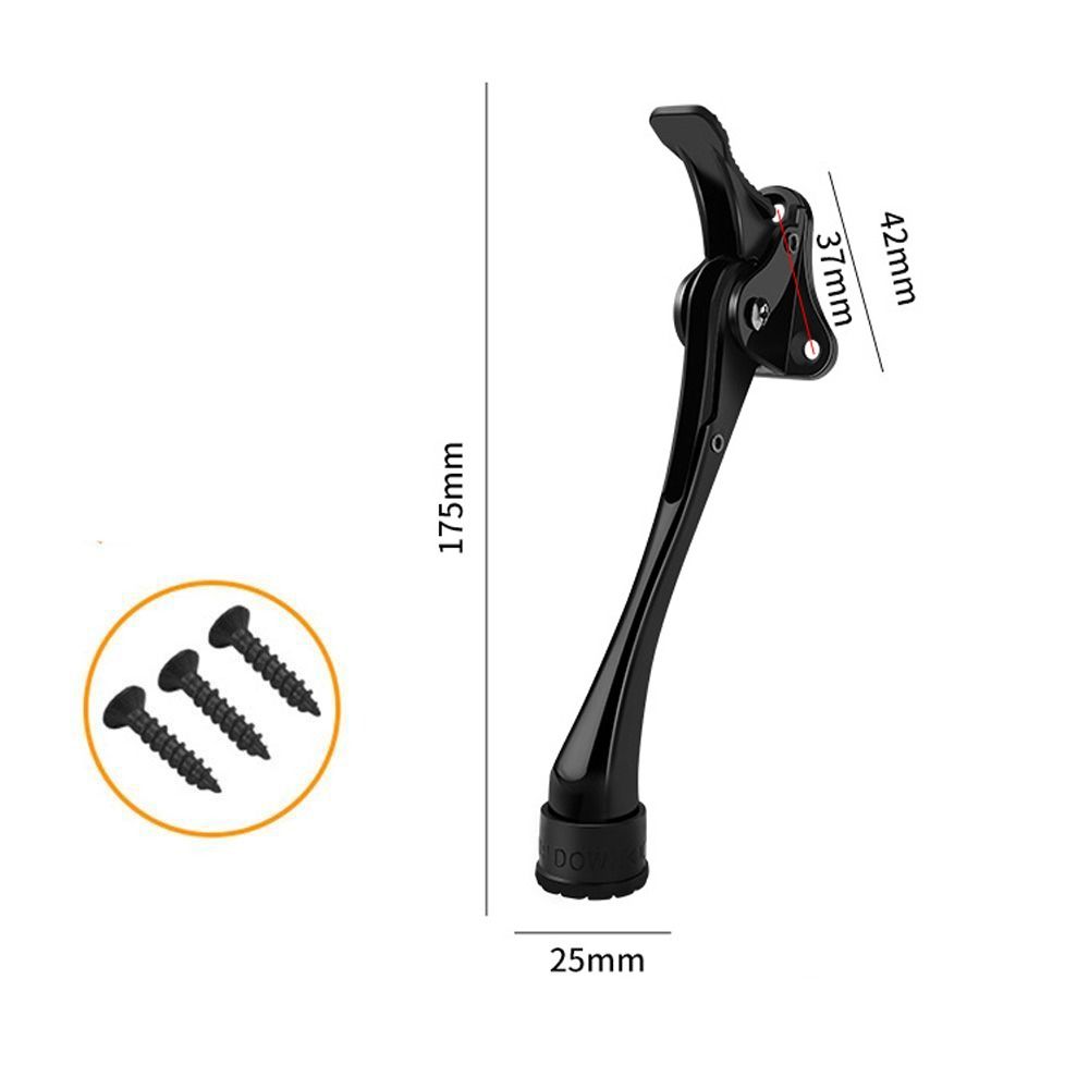 

Zinc Alloy Kick Down Door Stopper Anti Collision Easy Pedal Floor Holder Self Adhesive Hardware Wall Protectors Doorstop Door 140mm