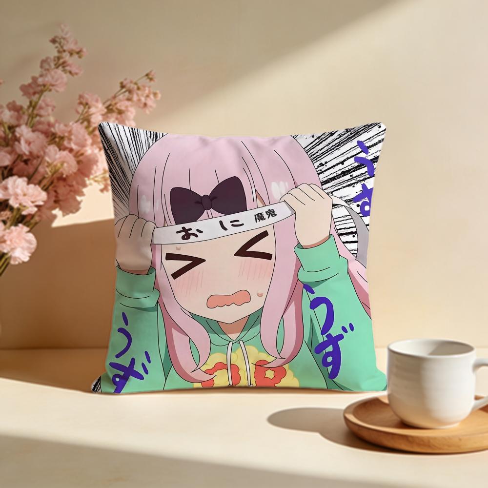 Stylish KKaguyasama Love Is Warable Cushion Cover Stylish Washable Pillow Cover Ideal for Couch Bedroom Car Decoration