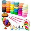 Clay Set with 36 DIY Toy and Crafting Tools Birthday Gift for Boys and Clay for Ages 6 and Up Ultra-Lightweight Colors, Included, Girls, Air-Drying