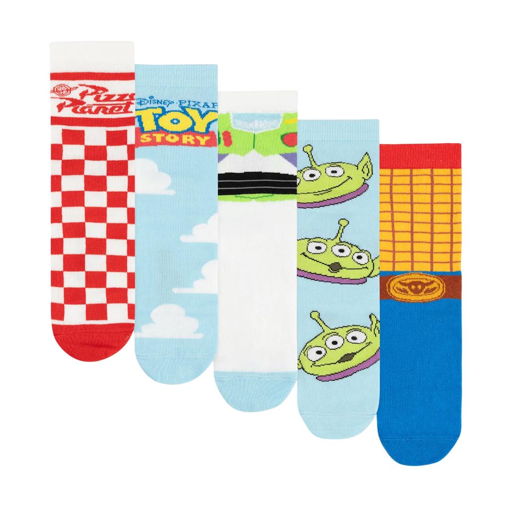 Toy Story Unisex Adult Assorted Designs Calf-Length Socks (Pack of 5)