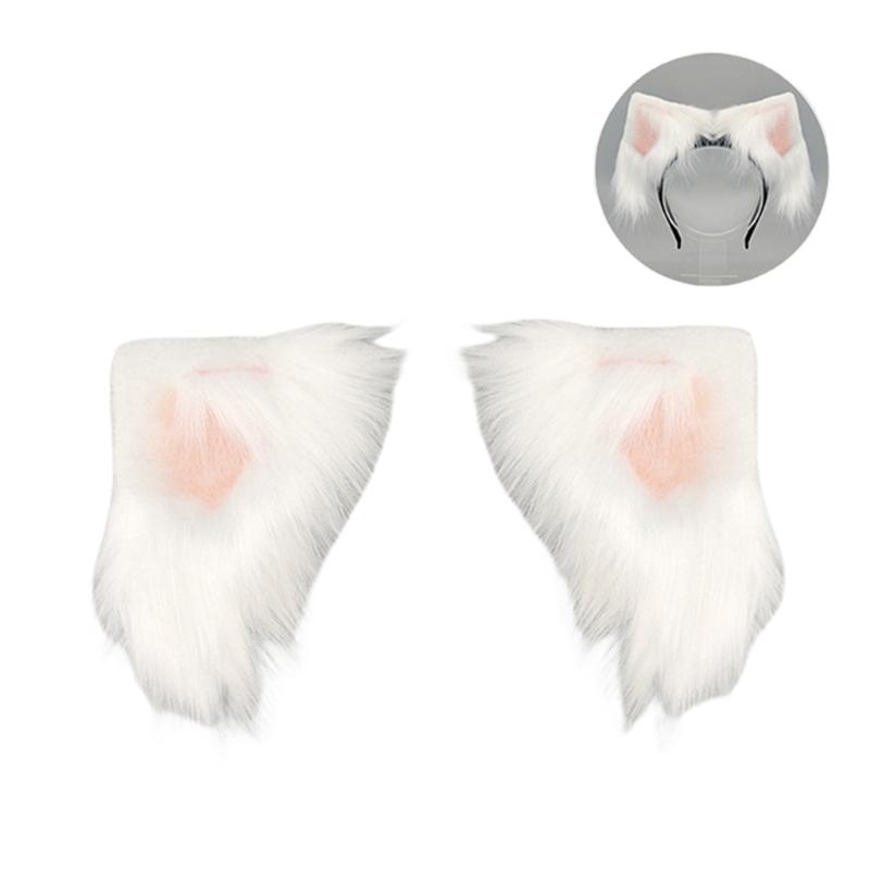 Rechargeable Animal Ears Headbands Movable Cats Foxes Ears Hairband Headdress Halloween Cosplay Party Costumes Adult Kid