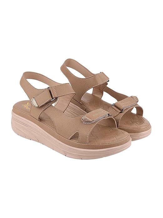 Shoetopia Womens Comfort Sandals | Lightweight Orthopedic Wedge Sandals with Adjustable Straps & Cushioned Sole for Casual Daily Footwear