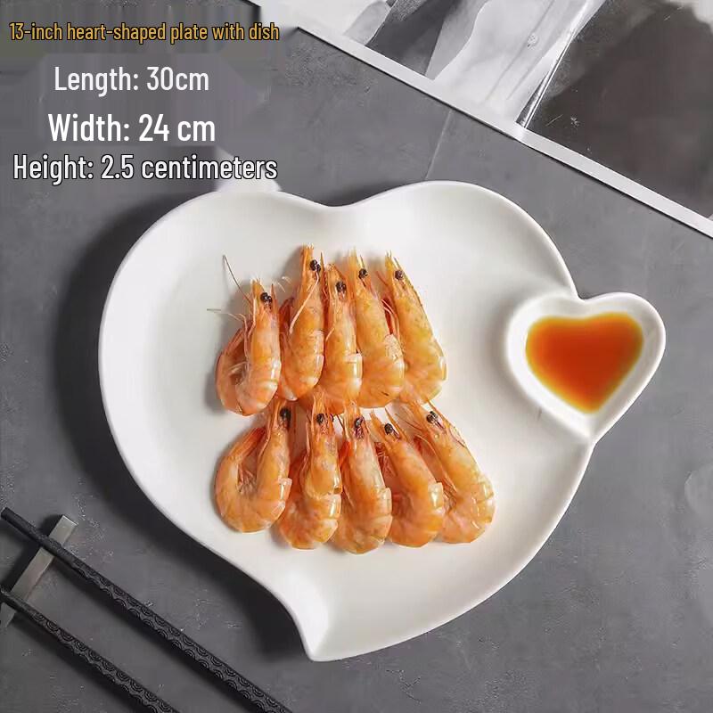 Nordic Ceramic Dumpling Plate with Sauce Dish