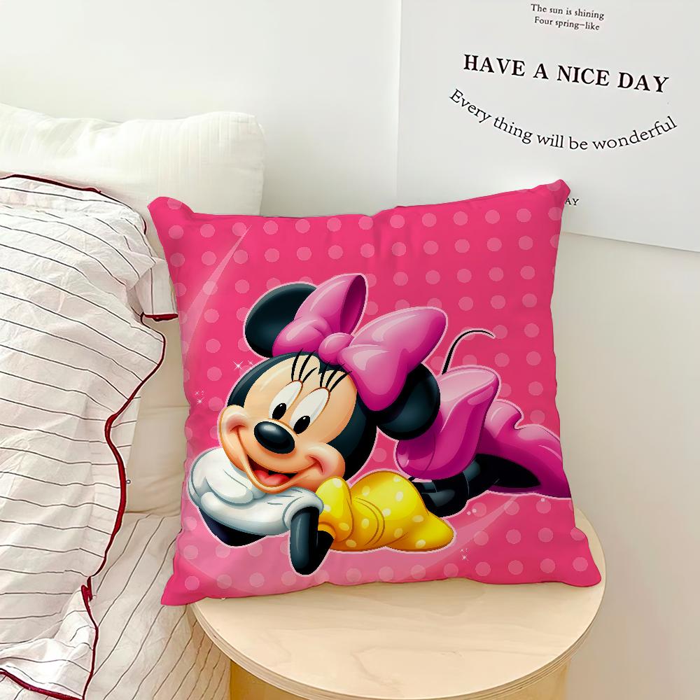 cartoon art pink cute m-Minnie Mouse Comfortable soft Pillow Case for Sofa Living Room Home office Decor Protective Covers