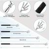 3 Pack Different Back Scratcher Metal Portable Telescoping with PVC Rubber Handles, Extendable Back Massager Tool with