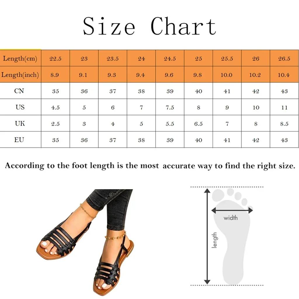 Women Sandals Woman Summer Hollow Out Roman Shoes  Women's Gladiator Open Toe Beach Flats Ladies Footwear Plus Size 35-43