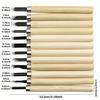6-12pcs High Manganese Steel Engraving Knife with Wooden Handle Professional Handmade Wood Carving Chisel Tools Kit