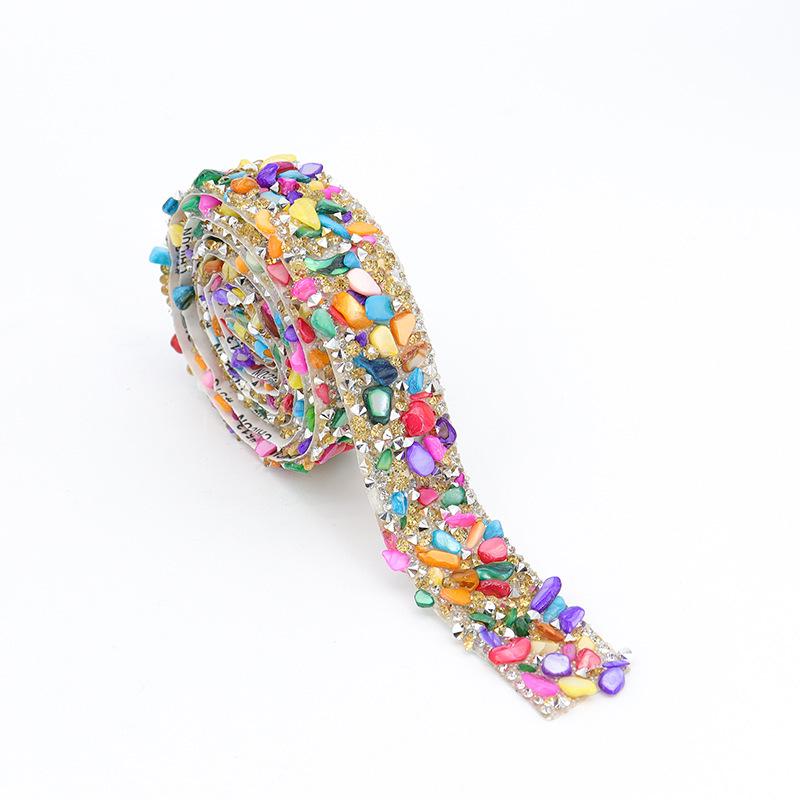 

Самоклеящаяся стразовая лента для DIY аксессуаров: Смола Стразы Одежда Украшения с Технологией Горячей Фиксации Width 2cm per yard