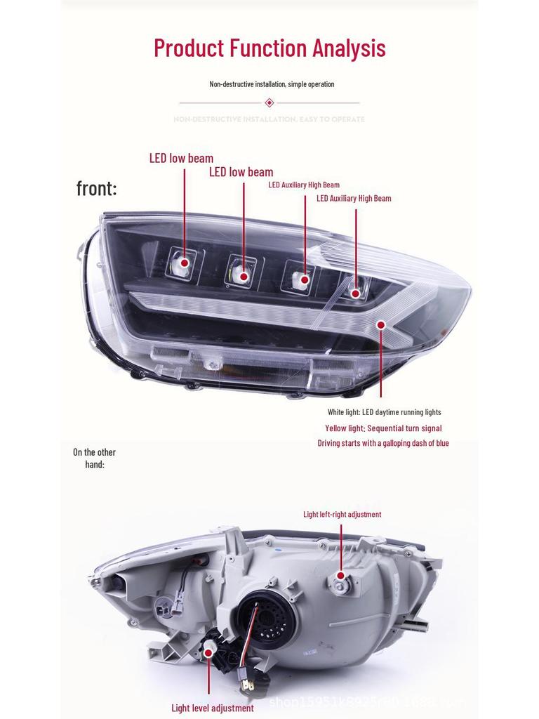 Compatible with 07-11 Highlander LED Projector Headlights: DRL & Sequential Turn Signal.