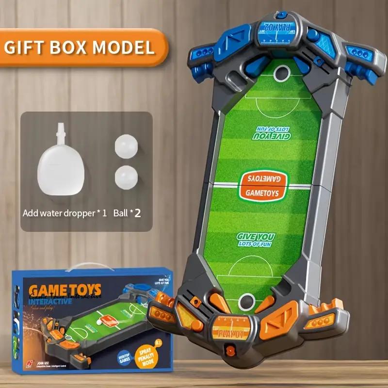 Mini Foosball Games with Interactive Water Sprinkler Design Tabletop Football Soccer Pinball for Indoor Game Room for Kids