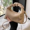 Retro Texture Pleated Portable Small Bag Women 2025 Korean Simple Fashion Small Square Bag Niche Versatile Shoulder Bag