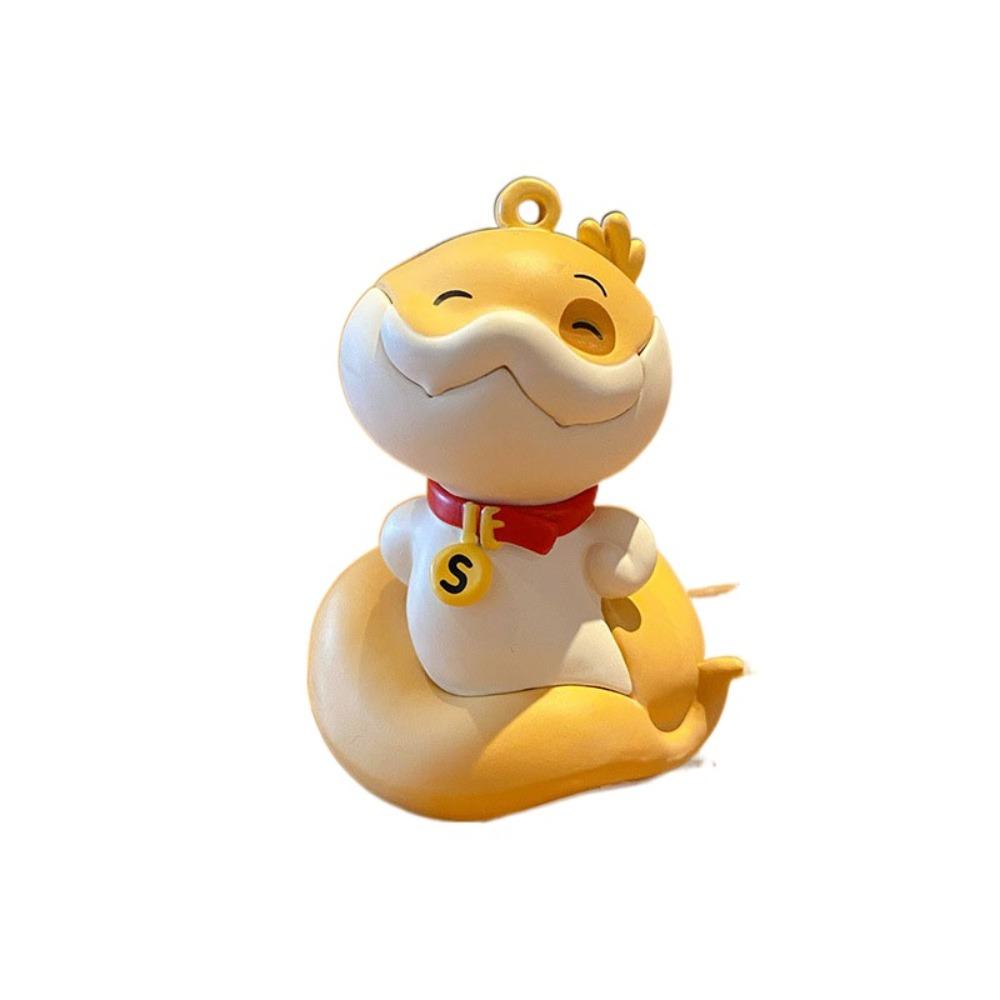 Chinese Style Cartoon Snake Figurines Traditional Car Interior Ornament Spring Festival