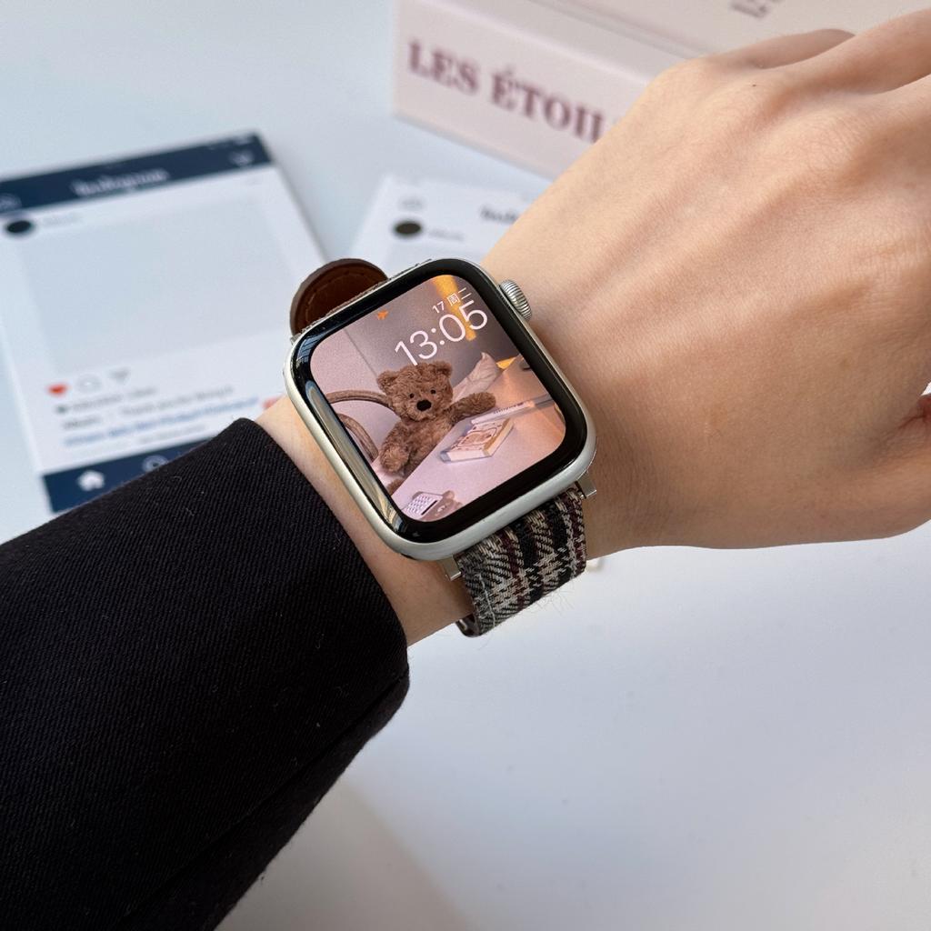 Cute Rabbit Bear Plaid Strap For Applewatchs10 Apple Watch Iwatch789Se