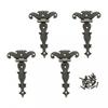 Sturdy Zinc Alloy T Hinges Set of 4 Decorative Hardware for Various Uses