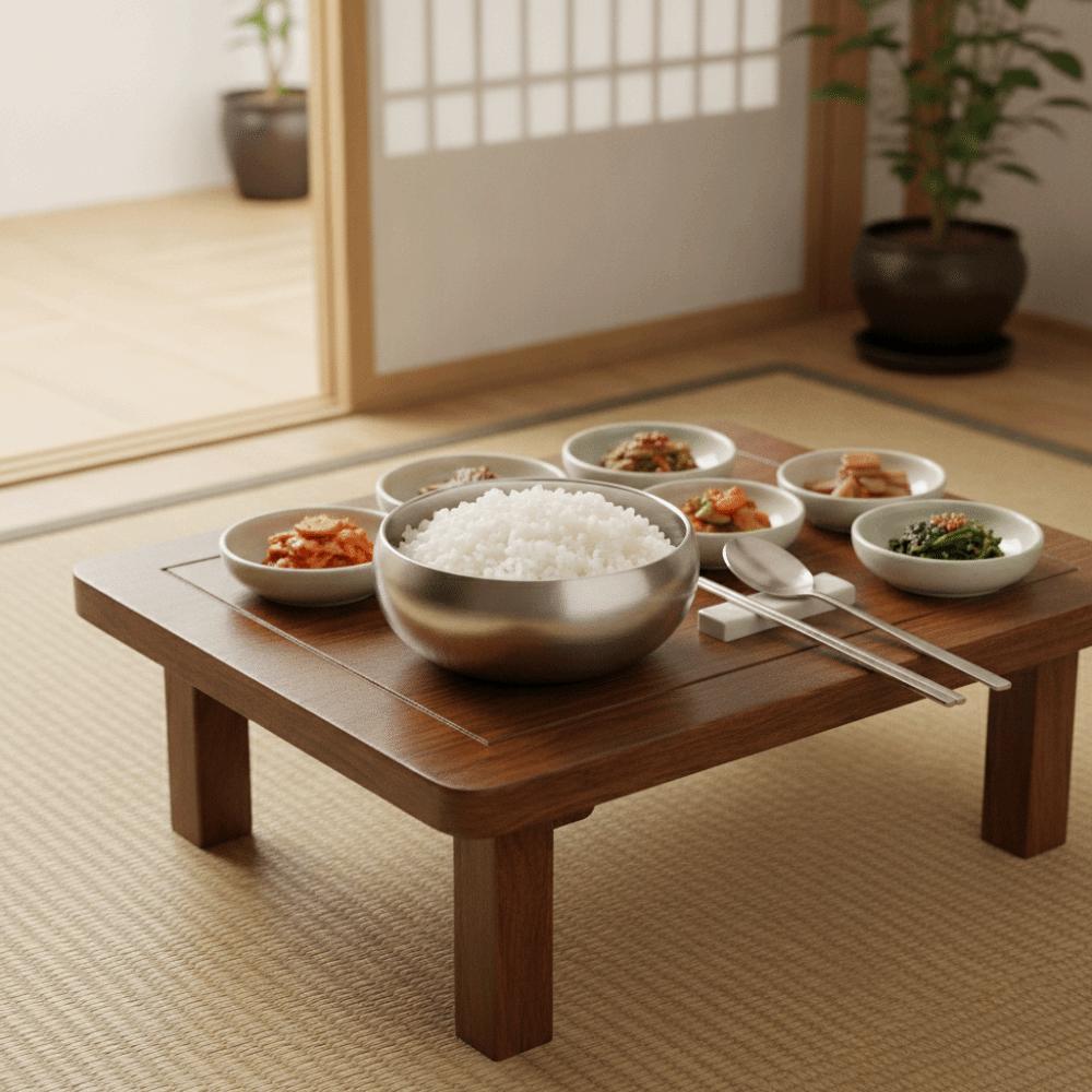 Heat Insulated Korean Stainless Steel Rice Bowl Double-Layer Ramen Bowl Soup Bowls Home