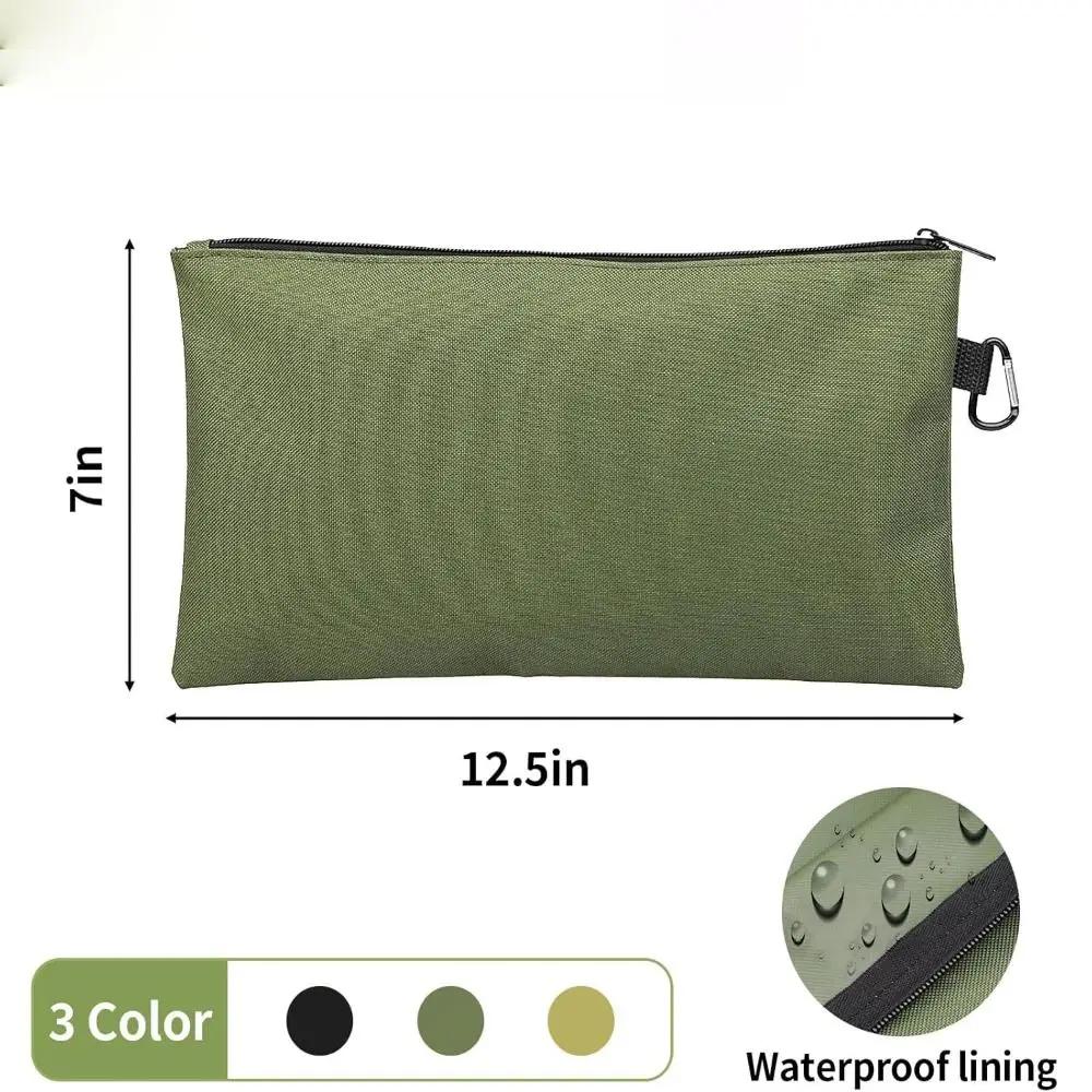 with Carabiner Tool Zipper Pouch Multi-Function Wear-resistant Tools Organizer Oxford Fabric Waterproof