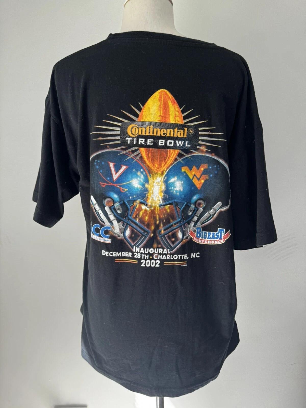 

Vintage 2002 NFL Inaugural Charlotte NC The Continental Tire Bowl Size L Black M
