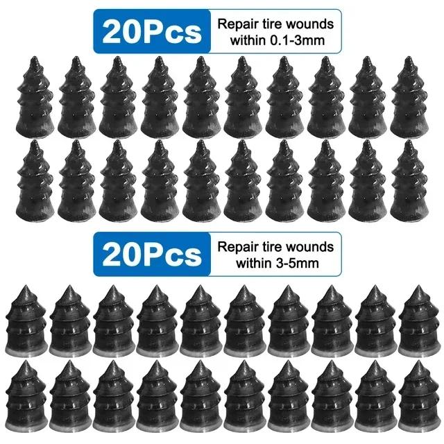 100pcs Car Motorcycle Vacuum Tyre Repair Nails Truck Scooter Bike Tire Puncture Repair Tubeless Tools Rubber Metal Accessories