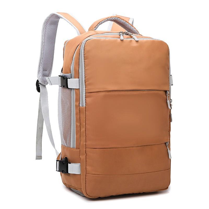 

Дорожный рюкзак большой емкости для женщин, большой емкости, водонепроницаемый, противоугонный, повседневный рюкзак с ремнем для багажа, сумка для мамы One Size жёлтый