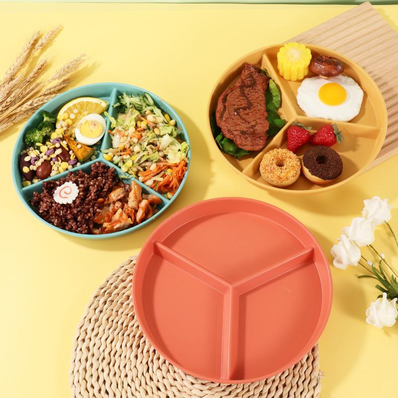 Home Use Children's Stylish Round Portion-Controlled Meal Plate